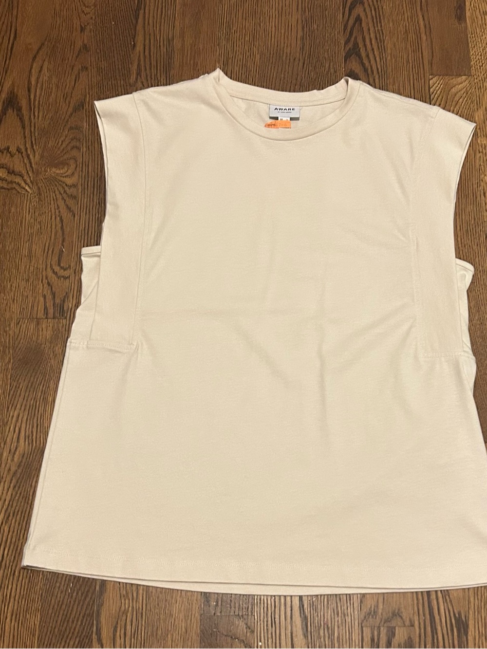 Vero Moda Cream Sleeveless Crewneck Tank muscle shirt modem